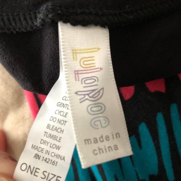 Coveted All-Black LulaRoe Leggings with Teal and Rose Dress - All Buttery-soft! - Picture 2 of 5